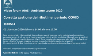 WEBINAR GWS: Corretta gestione dei rifiuti nel periodo COVID