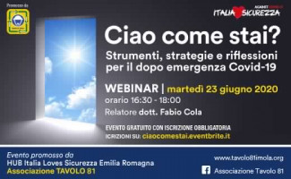 WEBINAR: Ciao, come stai? Riflessioni per il dopo emergenza Covid